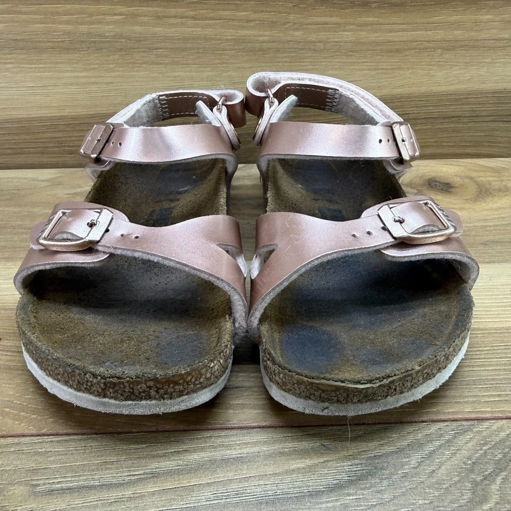Birkenstock Rio Girls Sandals Pink Birko Size 11 Toddler EU 29 Adjustable